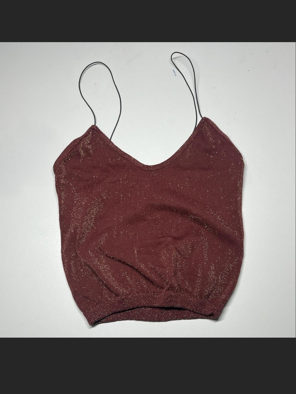 Free People Shimmery Wine Spaghetti Strap Cami